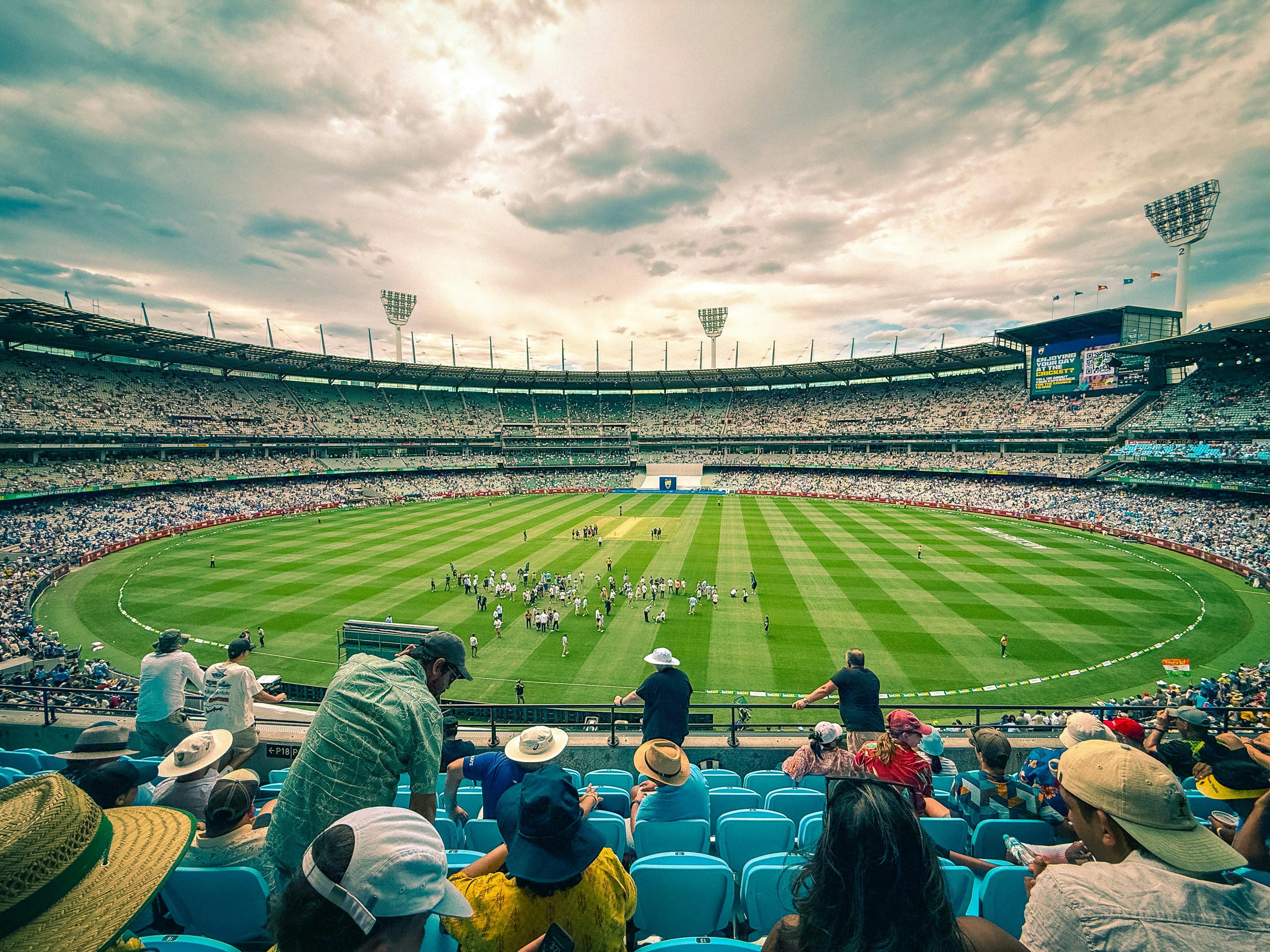 Panoramic view of a beautiful cricket stadium